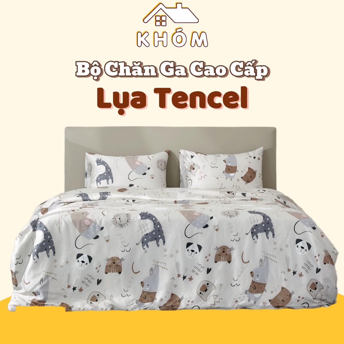 Bộ Ga Tencel 40s Cao Cấp, Lẻ 4 Món Ga, Vỏ Gối, Vỏ Ôm
